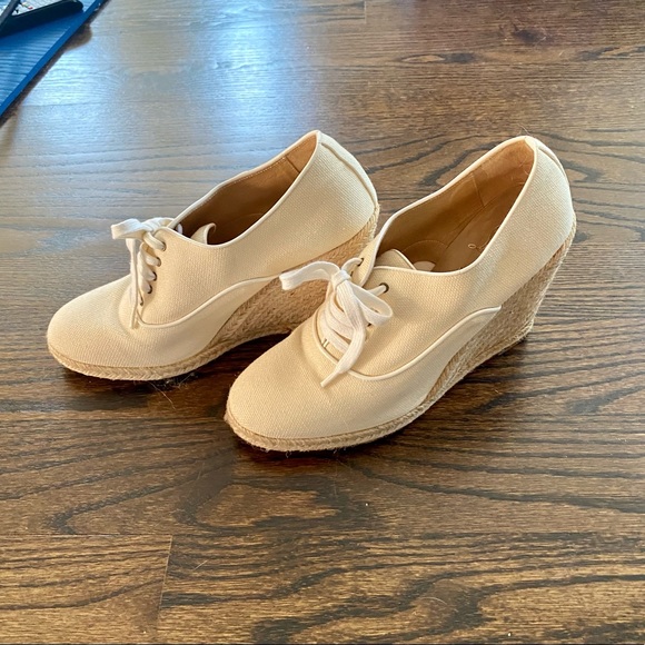 Christian Louboutin ivory espadrille platforms - Picture 6 of 8